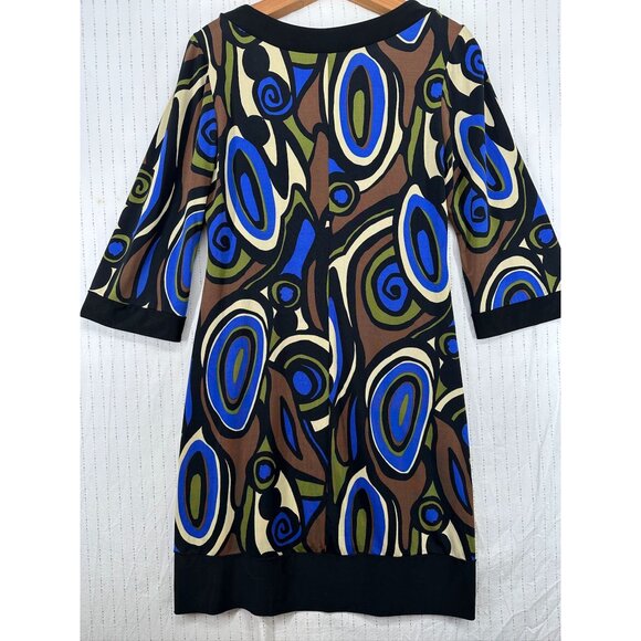 Vintage Harolds Dress Sz S Mid-Century Modern Artsy Groovy Slinky Knit RetroFAB - Picture 3 of 11